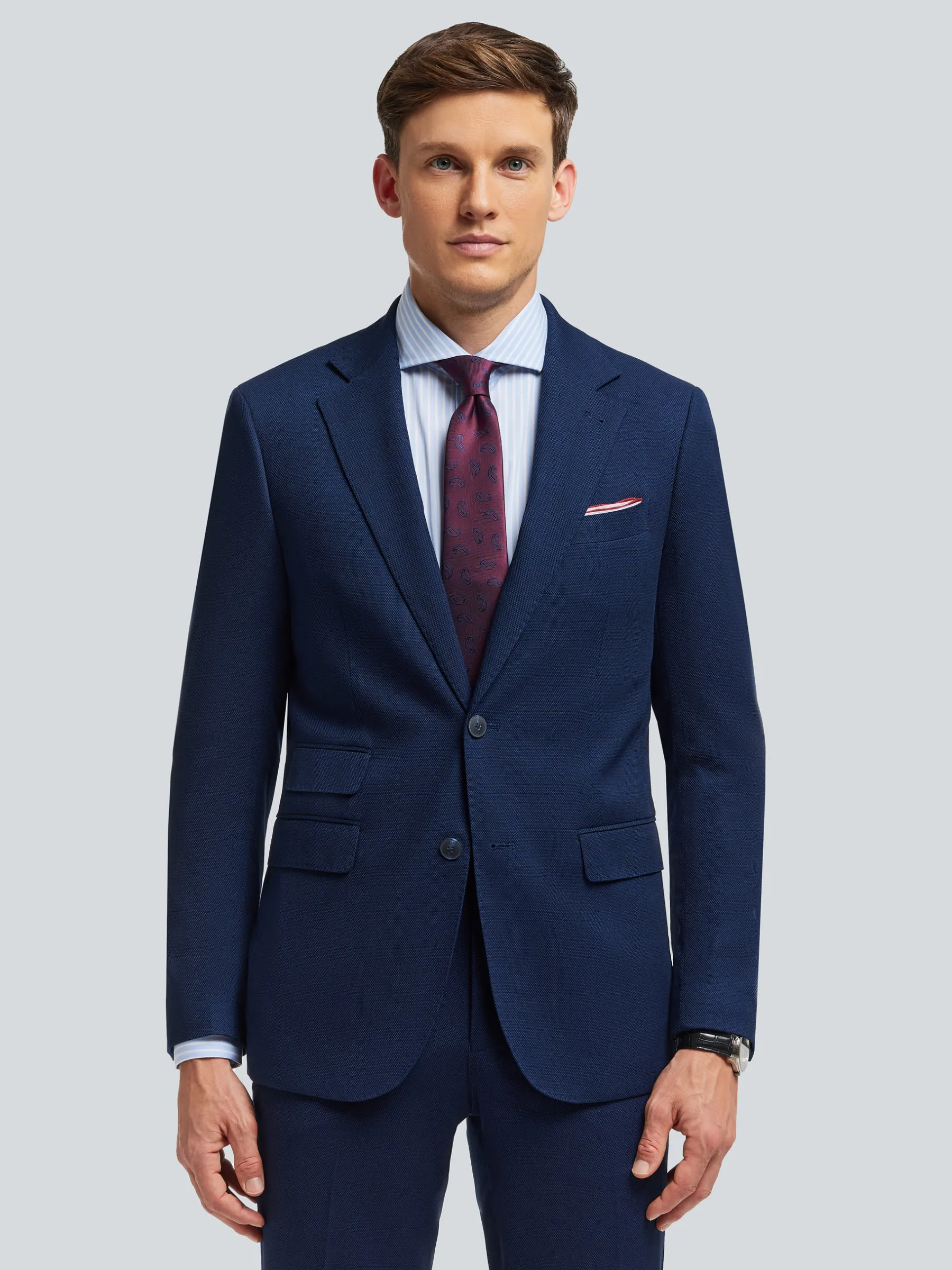 Trajes|Trajes<Alvaro Moreno AMERICANA BIRDEYE Azul Marino