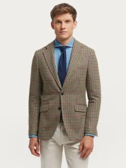 Americanas<Alvaro Moreno AMERICANA CUADRO HARRIS Verde