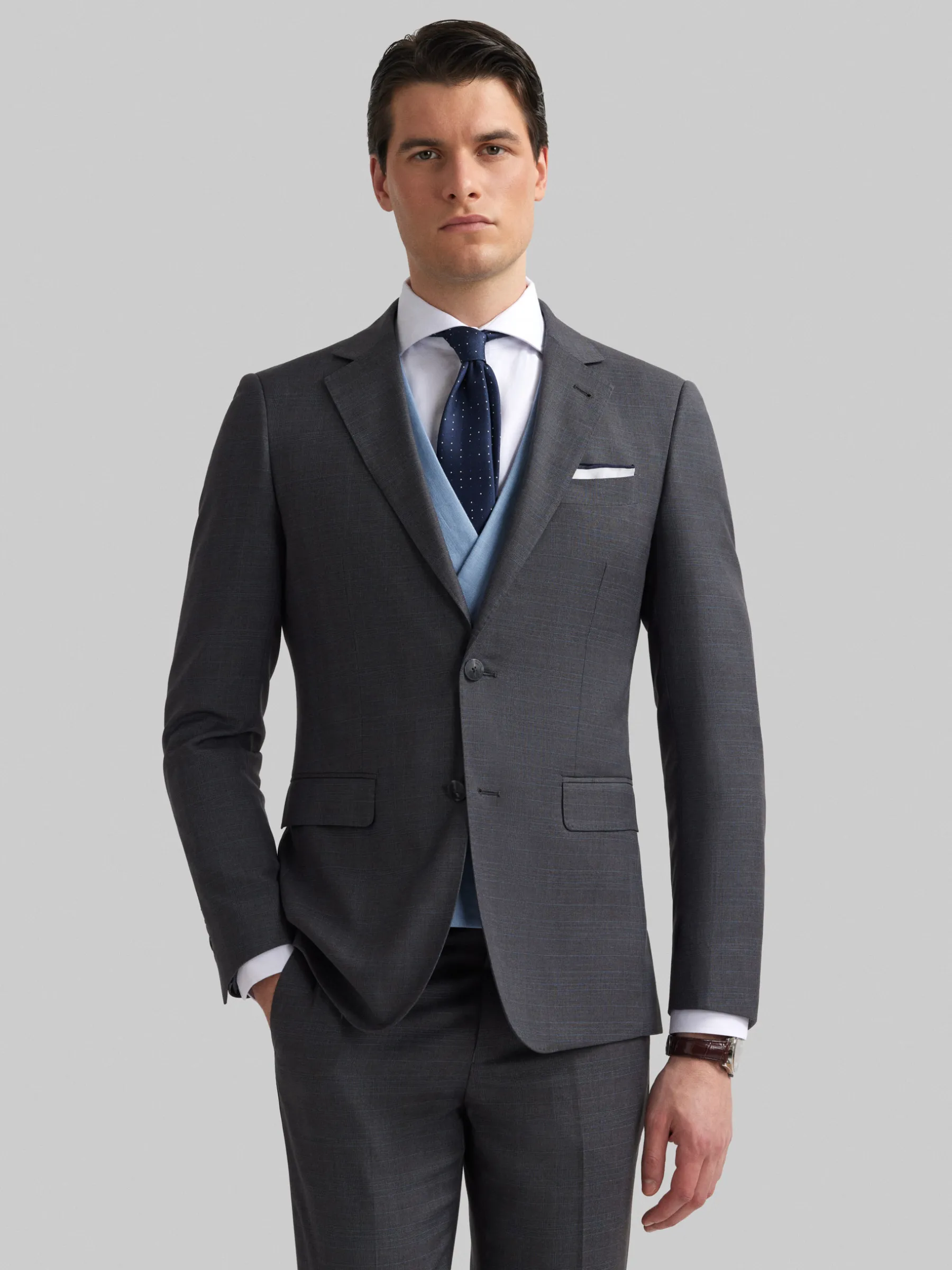 Trajes|Trajes<Alvaro Moreno AMERICANA MILANO GALES Gris