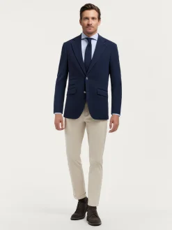 Americanas<Alvaro Moreno AMERICANA PUNTO ESTRUCTURA Azul Marino