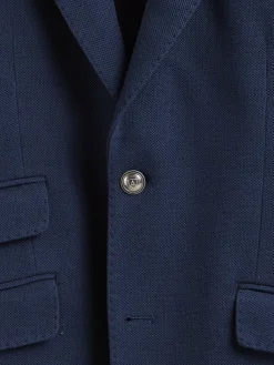 Americanas<Alvaro Moreno AMERICANA PUNTO ESTRUCTURA Azul Marino