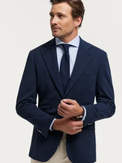 Americanas<Alvaro Moreno AMERICANA PUNTO ESTRUCTURA Azul Marino