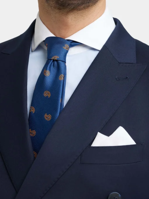 Trajes|Trajes<Alvaro Moreno AMERICANA TWILL CRUZADO Azul Marino