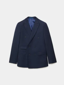 Trajes|Trajes<Alvaro Moreno AMERICANA TWILL CRUZADO Azul Marino