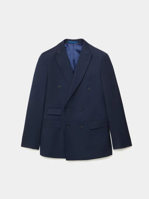 Trajes|Trajes<Alvaro Moreno AMERICANA TWILL CRUZADO Azul Marino
