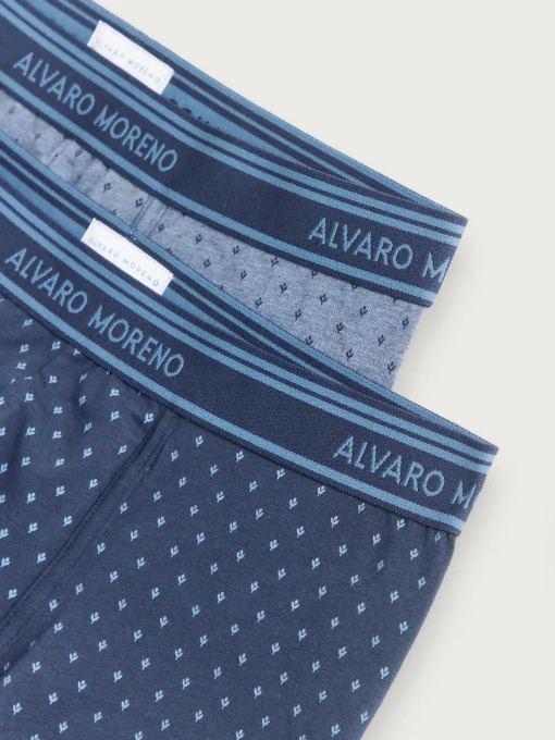 Ropa Interior<Alvaro Moreno BOXER FLOWERS Azul Marino