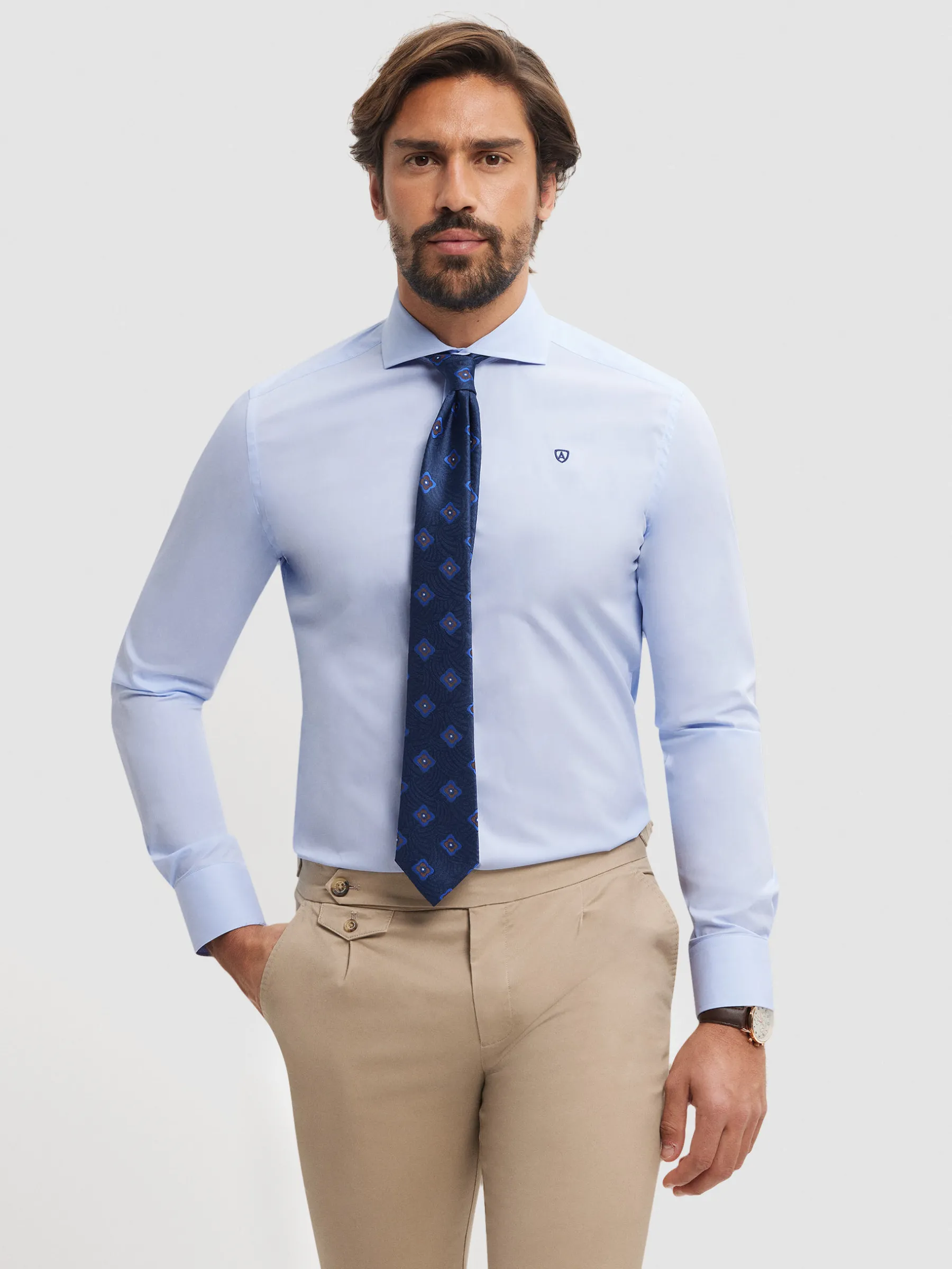 Camisas Vestir|Camisas Vestir<Alvaro Moreno CAMISA COMFORT FIL A FIL Celeste