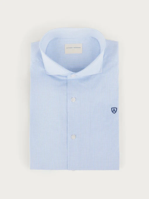 Camisas Vestir|Camisas Vestir<Alvaro Moreno CAMISA COMFORT MICROCUADRO Celeste
