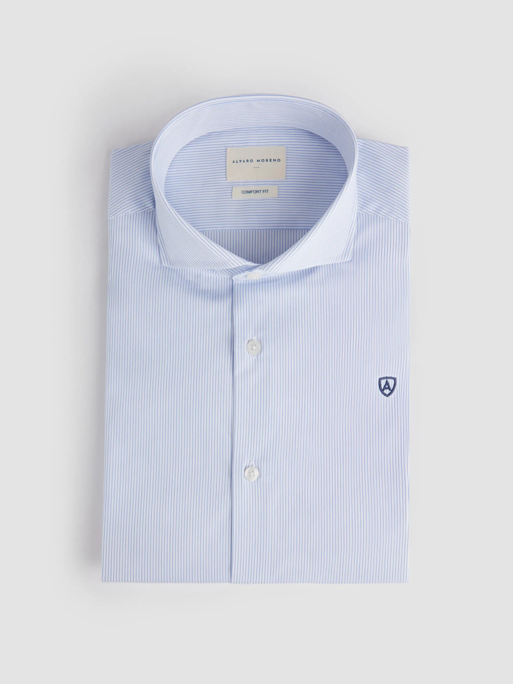 Camisas Vestir|Camisas Vestir<Alvaro Moreno CAMISA COMFORT RAYAS Celeste