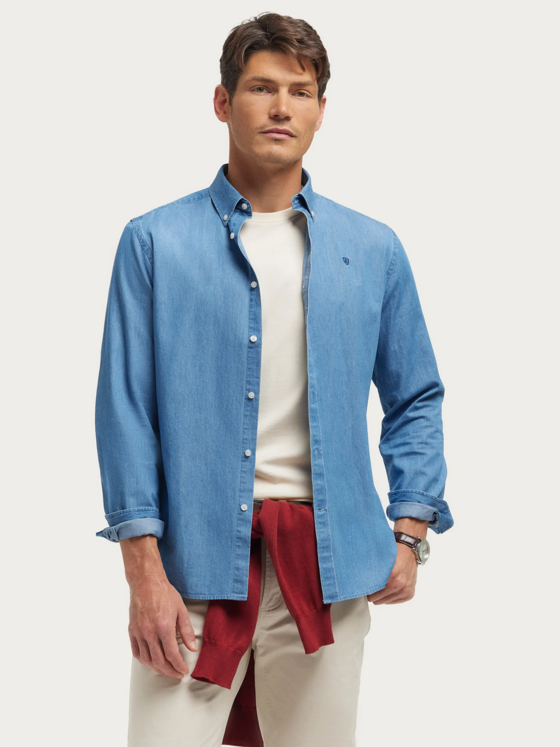 Casual<Alvaro Moreno CAMISA DENIM B.DOWN Azul