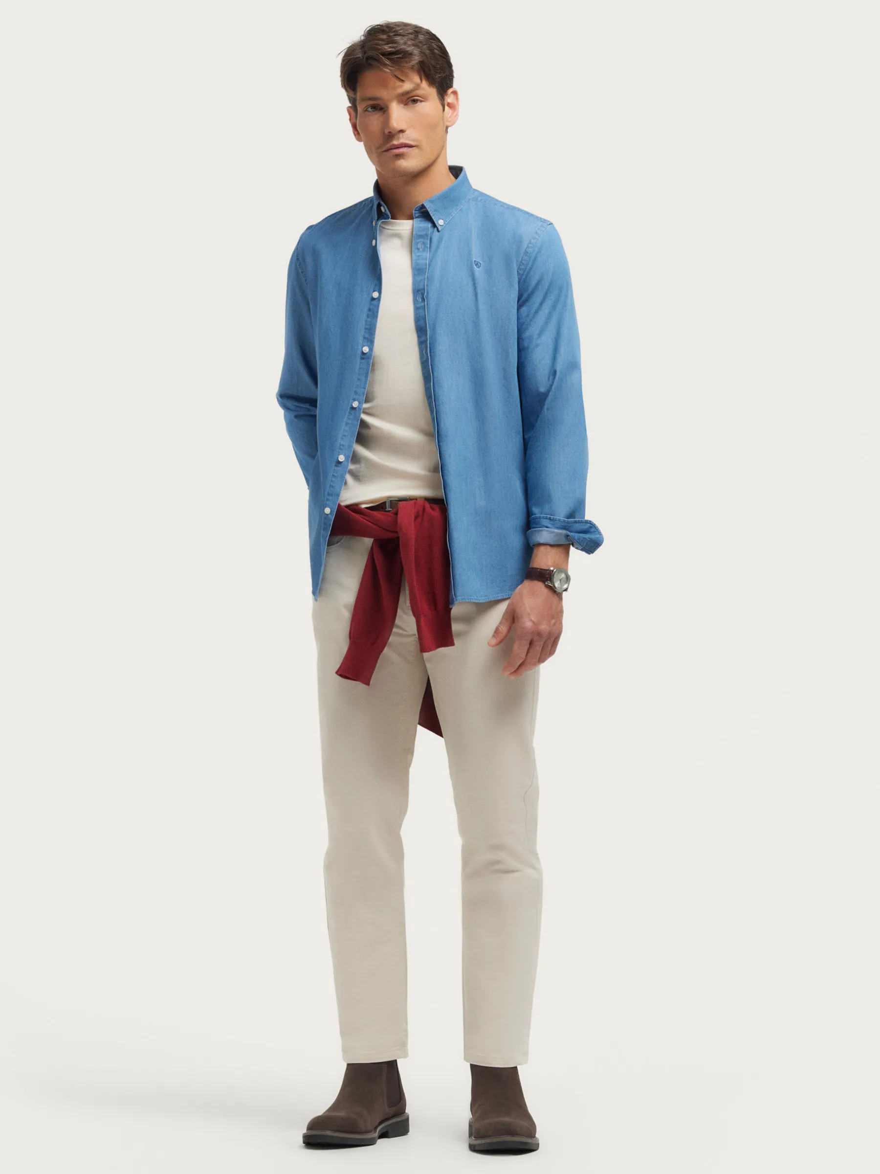 Casual<Alvaro Moreno CAMISA DENIM B.DOWN Azul