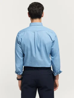 Casual<Alvaro Moreno CAMISA DENIM SLUB Celeste