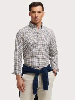 Franela<Alvaro Moreno CAMISA FLANNEL CHECKS Mostaza