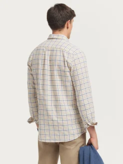 Franela<Alvaro Moreno CAMISA FLANNEL CHECKS Naranja