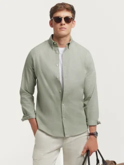 Franela<Alvaro Moreno CAMISA FLANNEL TWILL Verde