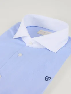Camisas Vestir|Camisas Vestir<Alvaro Moreno CAMISA MICRO C. BLANCO Celeste
