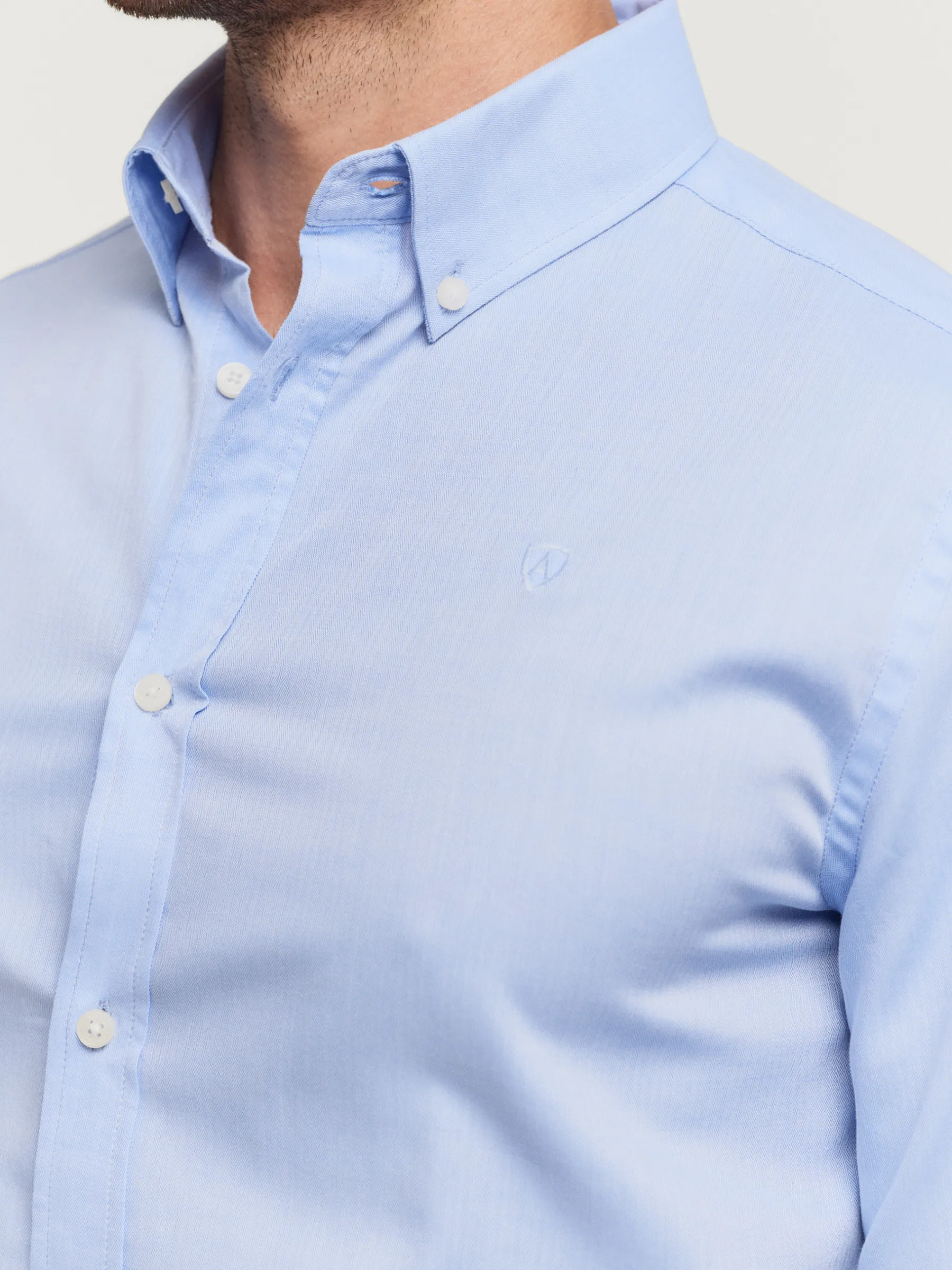 Casual<Alvaro Moreno CAMISA MICROESPIGA Celeste