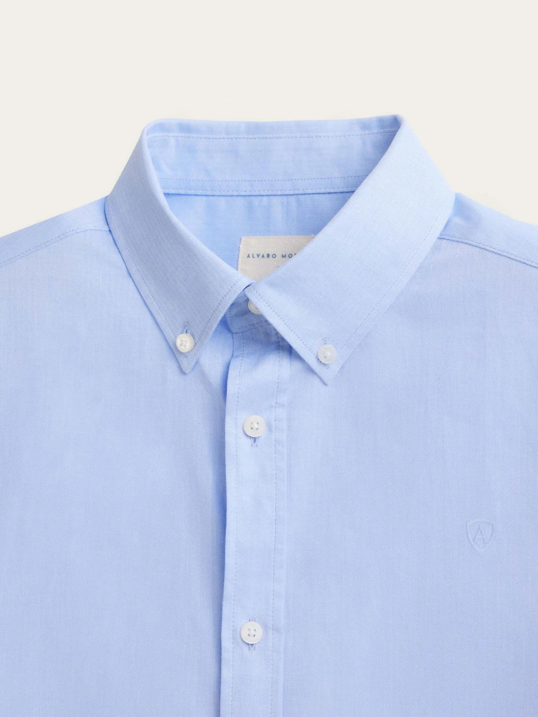 Casual<Alvaro Moreno CAMISA MICROESPIGA Celeste