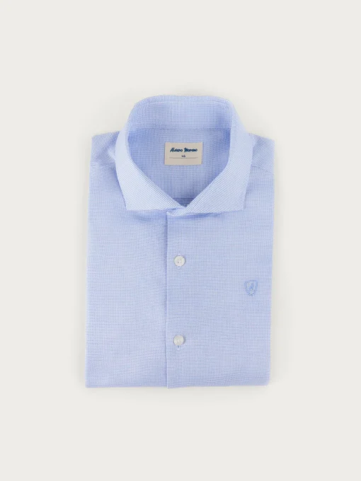 Trajes - Vestir|Camisas<Alvaro Moreno CAMISA MICROESTRUCTURA KIDS Celeste