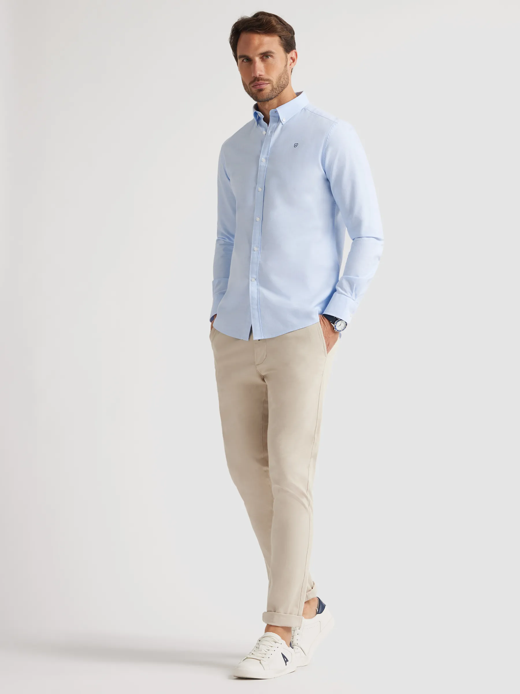 Oxford<Alvaro Moreno CAMISA OXFORD BASIC Celeste