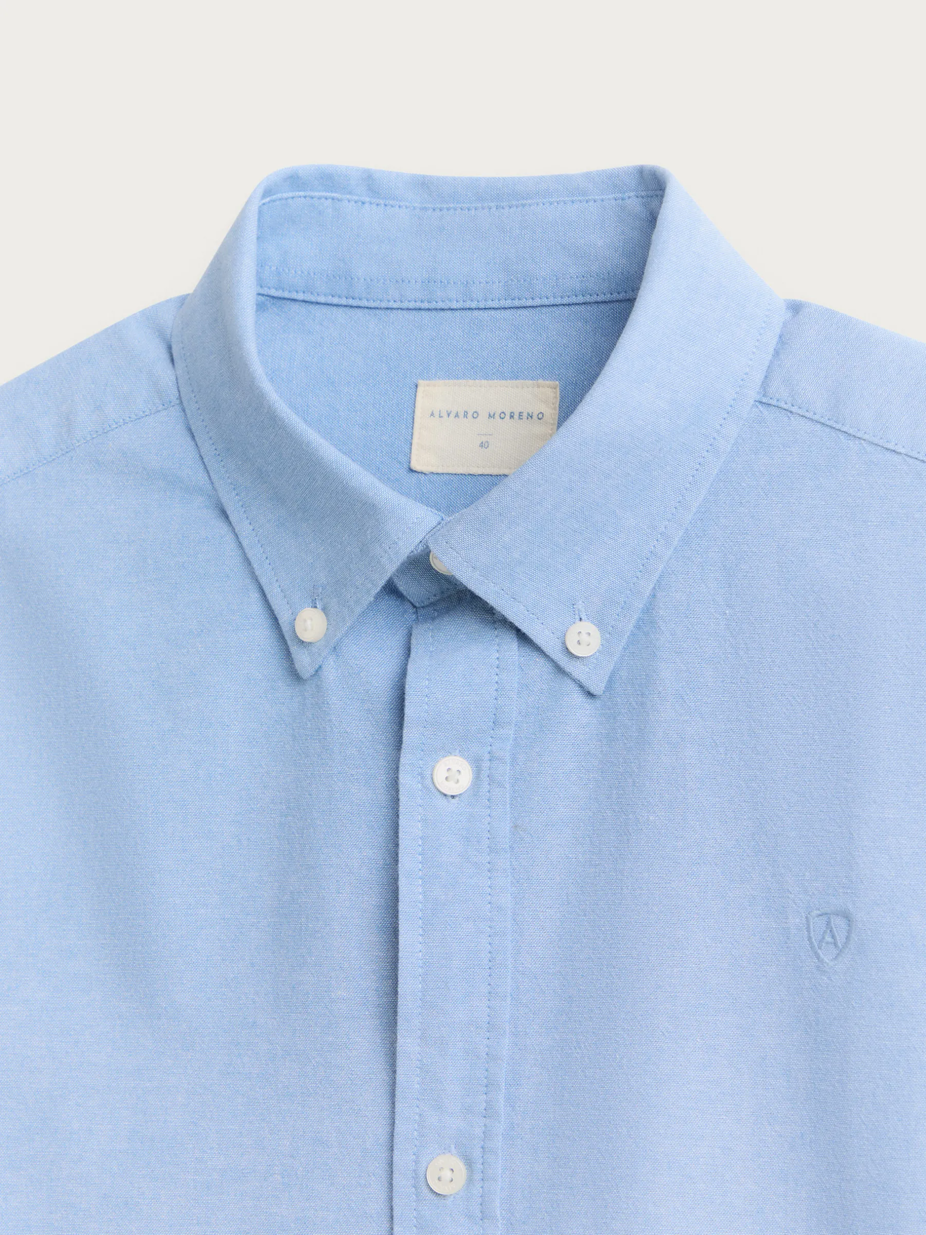 Oxford<Alvaro Moreno CAMISA OXFORD CHAMBRAY Celeste
