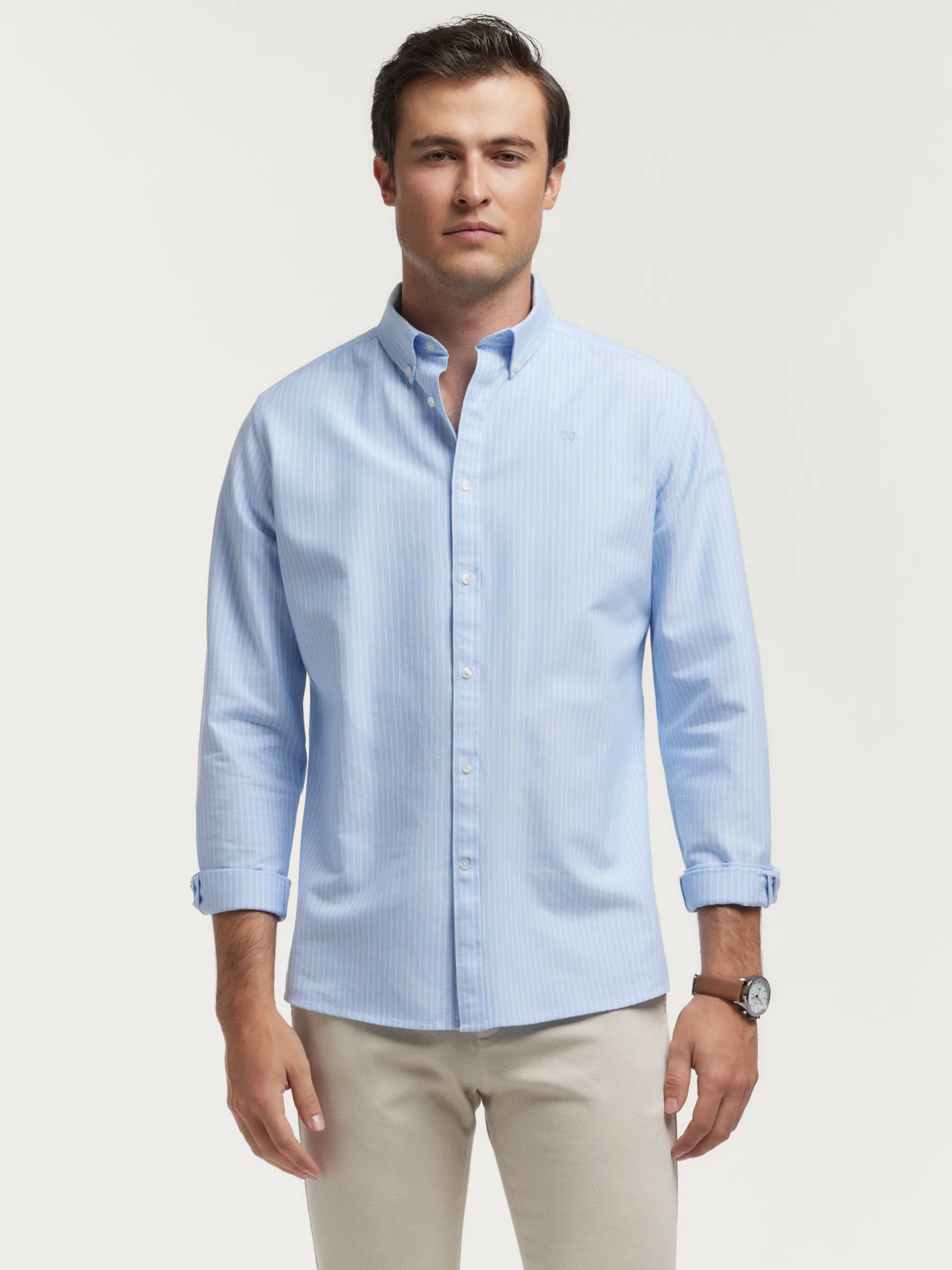 Oxford<Alvaro Moreno CAMISA OXFORD DIPLO Celeste