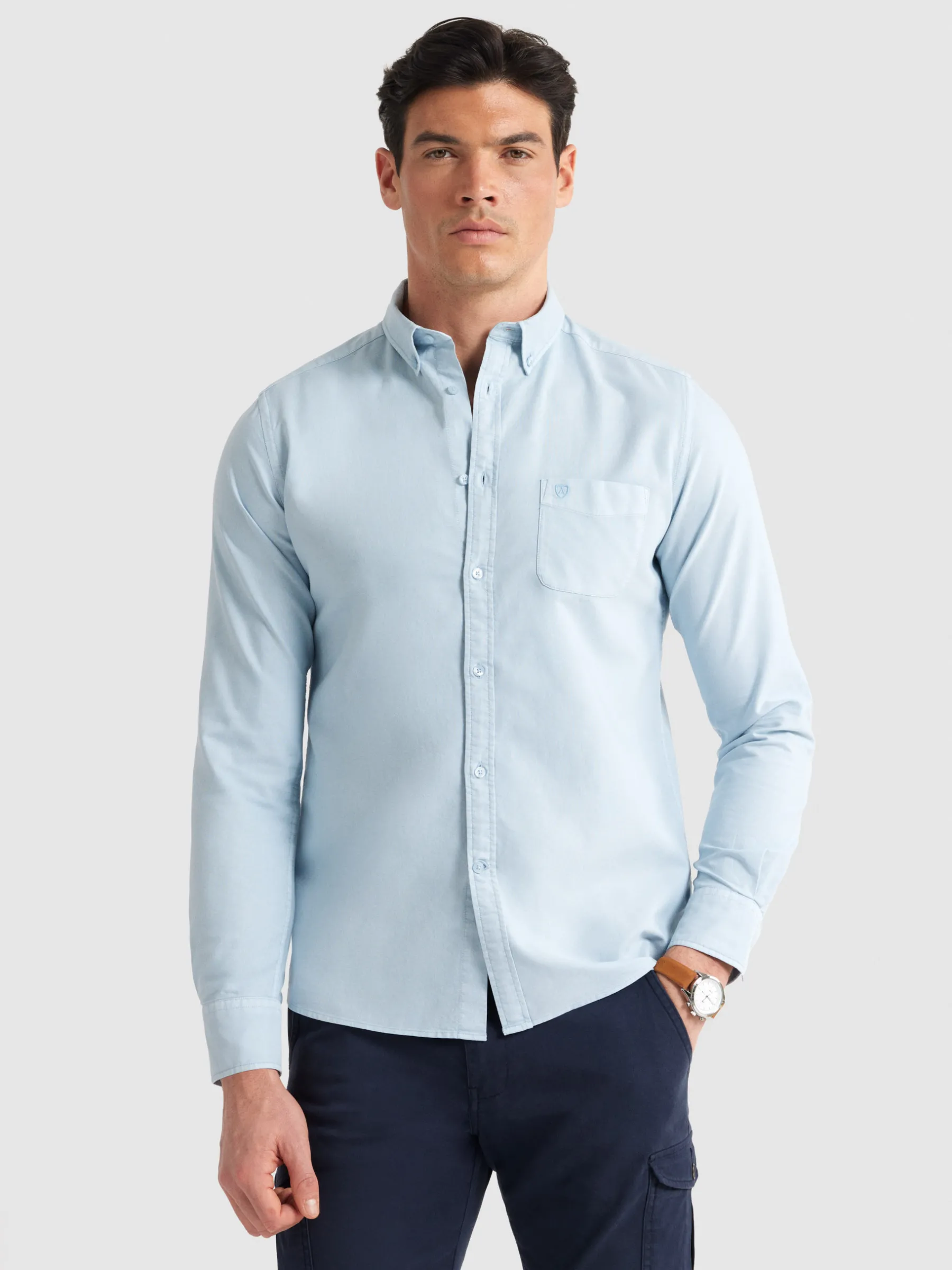 Oxford<Alvaro Moreno CAMISA OXFORD POCKET DYE Celeste