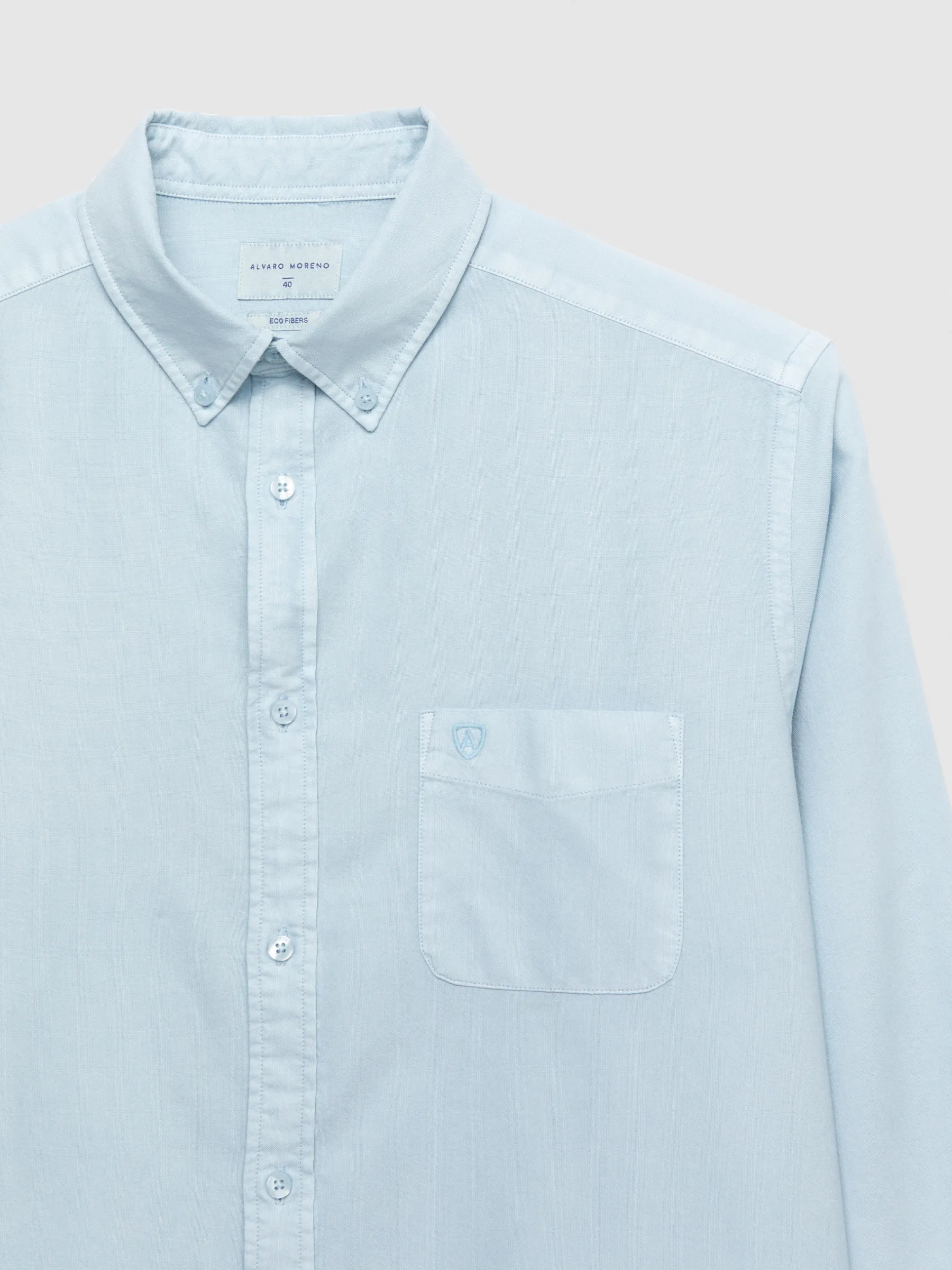 Oxford<Alvaro Moreno CAMISA OXFORD POCKET DYE Celeste