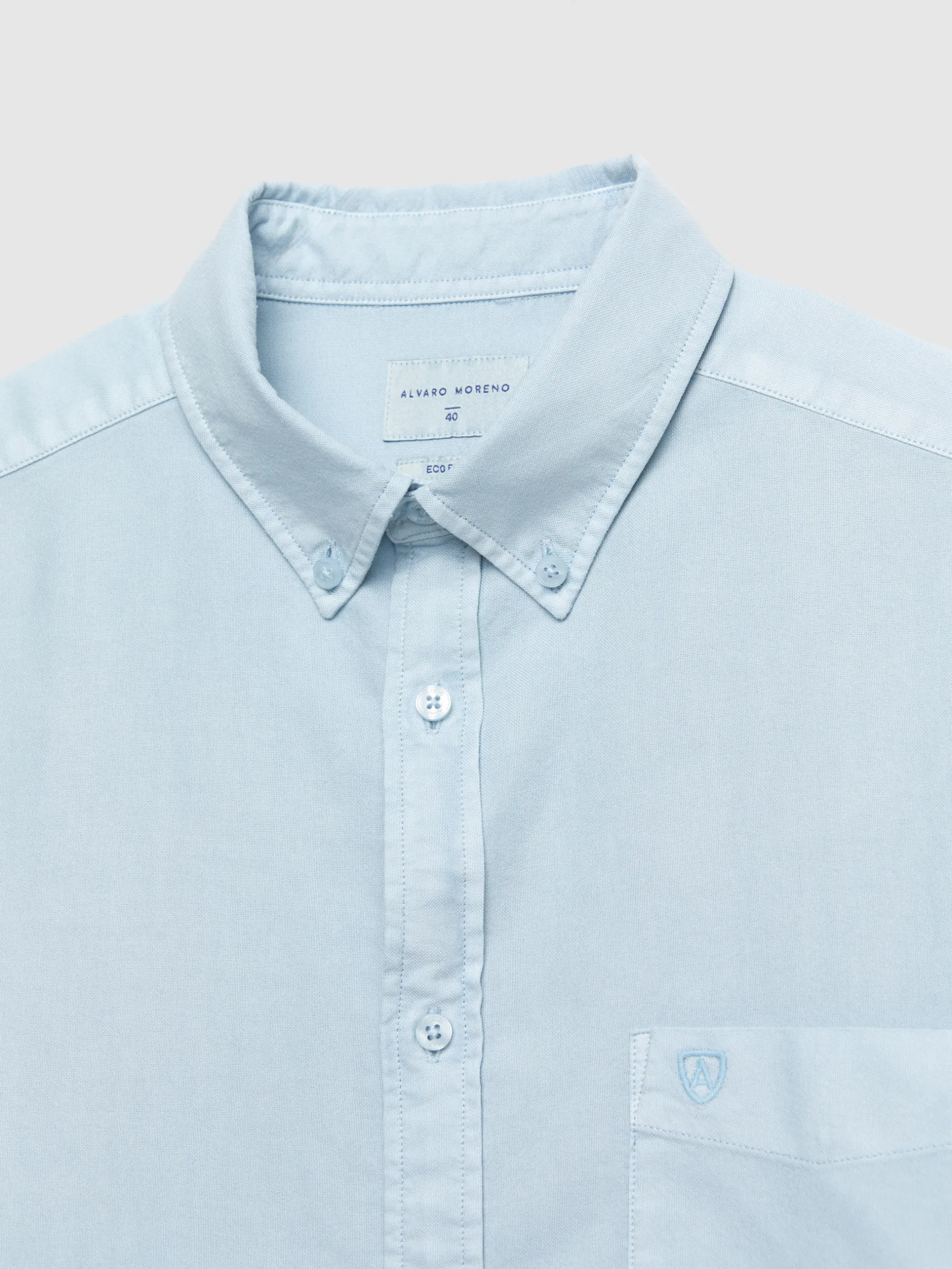 Oxford<Alvaro Moreno CAMISA OXFORD POCKET DYE Celeste