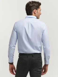 Oxford<Alvaro Moreno CAMISA OXFORD RAYAS Celeste