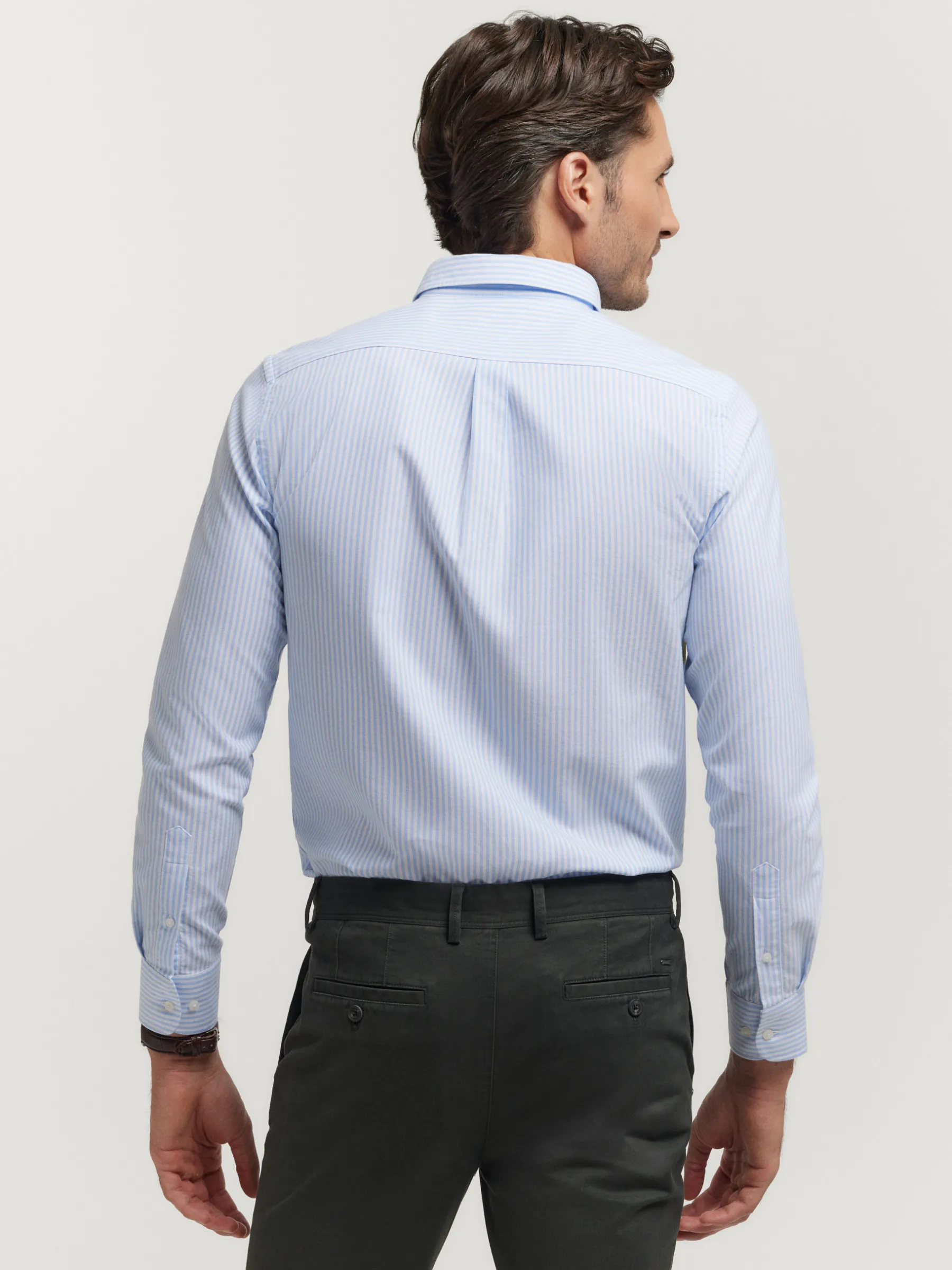 Oxford<Alvaro Moreno CAMISA OXFORD RAYAS Celeste