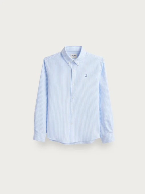 Camisas<Alvaro Moreno CAMISA OXFORD RAYAS KIDS Celeste