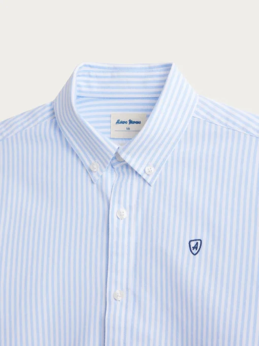 Camisas<Alvaro Moreno CAMISA OXFORD RAYAS KIDS Celeste