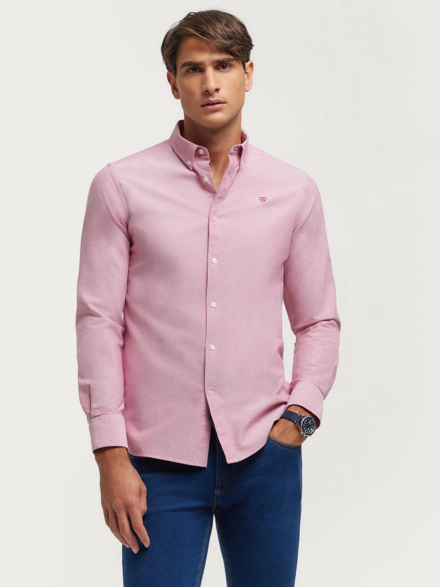 Oxford<Alvaro Moreno CAMISA OXFORD SOLID Burdeos