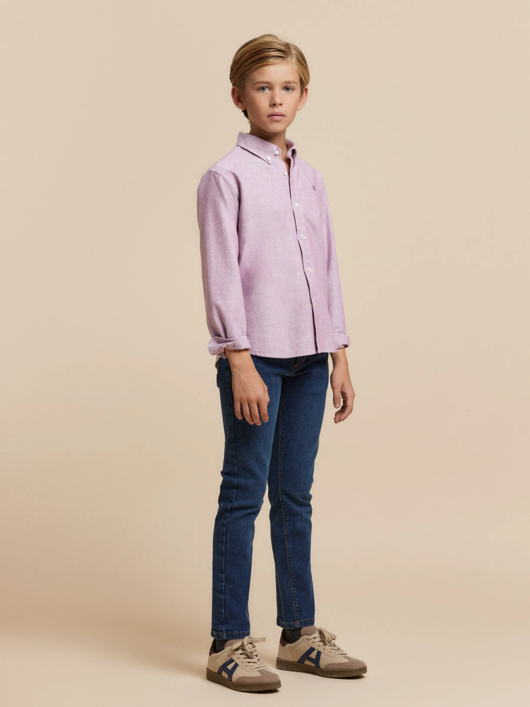 Camisas<Alvaro Moreno CAMISA OXFORD SOLID KIDS Burdeos