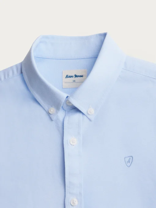 Camisas<Alvaro Moreno CAMISA OXFORD SOLID KIDS Celeste