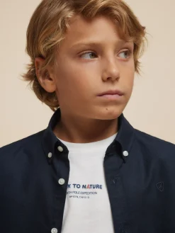 Camisas<Alvaro Moreno CAMISA OXFORD SOLID KIDS Azul Marino