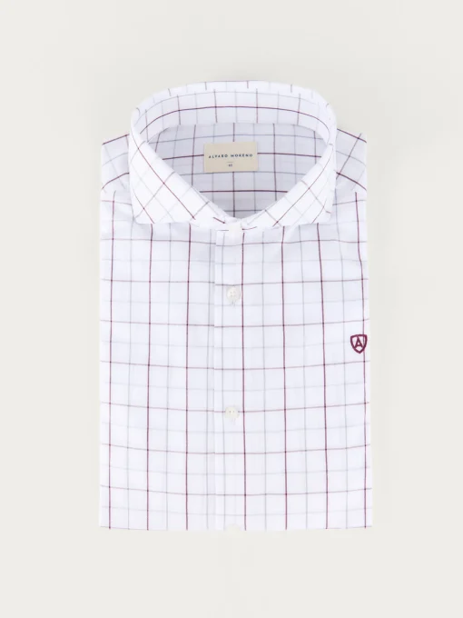 Casual<Alvaro Moreno CAMISA POPELIN CUADROS Burdeos