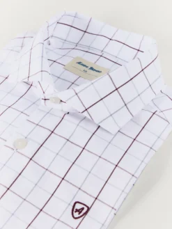 Camisas<Alvaro Moreno CAMISA POPELIN CUADROS KIDS Burdeos