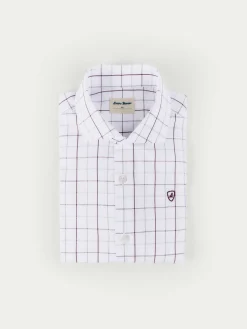 Camisas<Alvaro Moreno CAMISA POPELIN CUADROS KIDS Burdeos