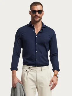 Casual<Alvaro Moreno CAMISA PUNTO ELASTICO Azul Marino