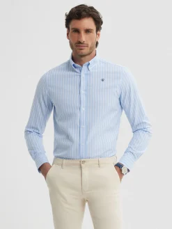 Casual<Alvaro Moreno CAMISA RAYAS DUTTON Celeste