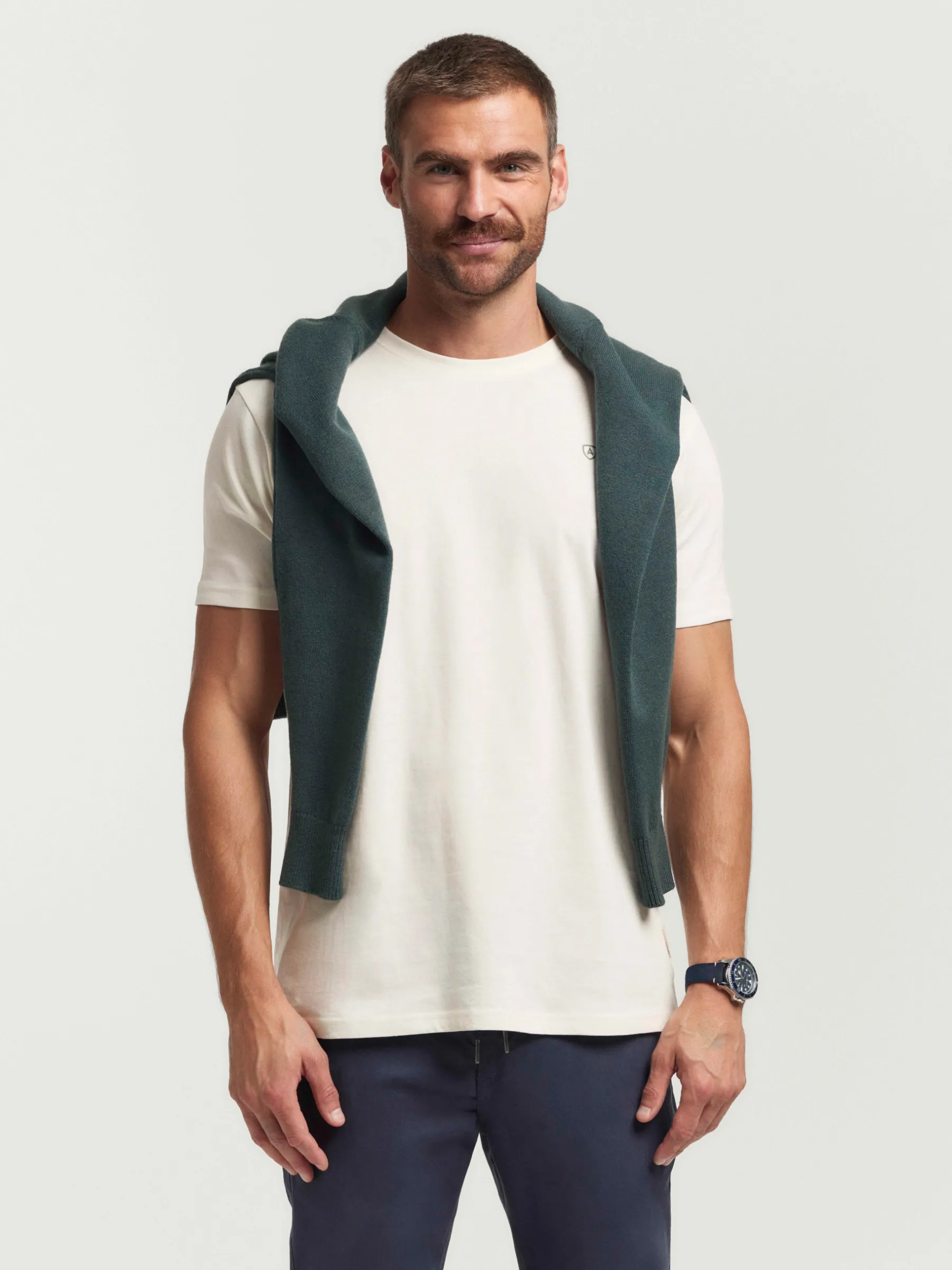 Camisetas<Alvaro Moreno CAMISETA BASICA Crudo