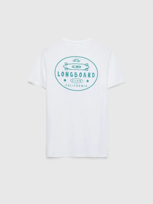 Camisetas<Alvaro Moreno CAMISETA LONGBOARD Blanco