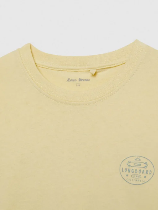 Camisetas<Alvaro Moreno CAMISETA LONGBOARD KIDS Amarillo