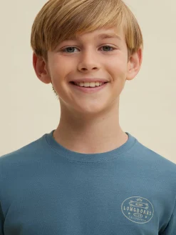 Camisetas<Alvaro Moreno CAMISETA LONGBOARD KIDS Azul