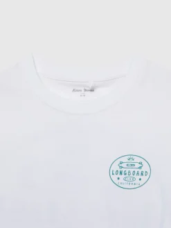Camisetas<Alvaro Moreno CAMISETA LONGBOARD KIDS Blanco