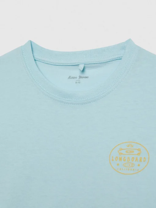 Camisetas<Alvaro Moreno CAMISETA LONGBOARD KIDS Verde Agua