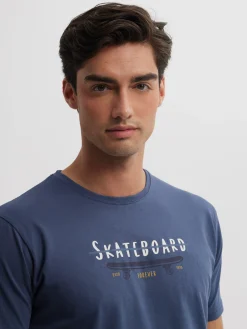 Camisetas<Alvaro Moreno CAMISETA SKATEBOARD Azul Marino