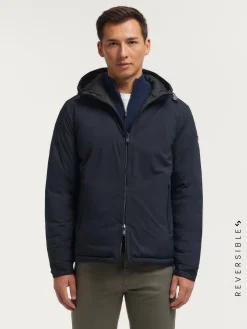 Cazadoras Y Parkas<Alvaro Moreno CAZADORA RATCHED REVERSIBLE | MARRÓN Azul Marino